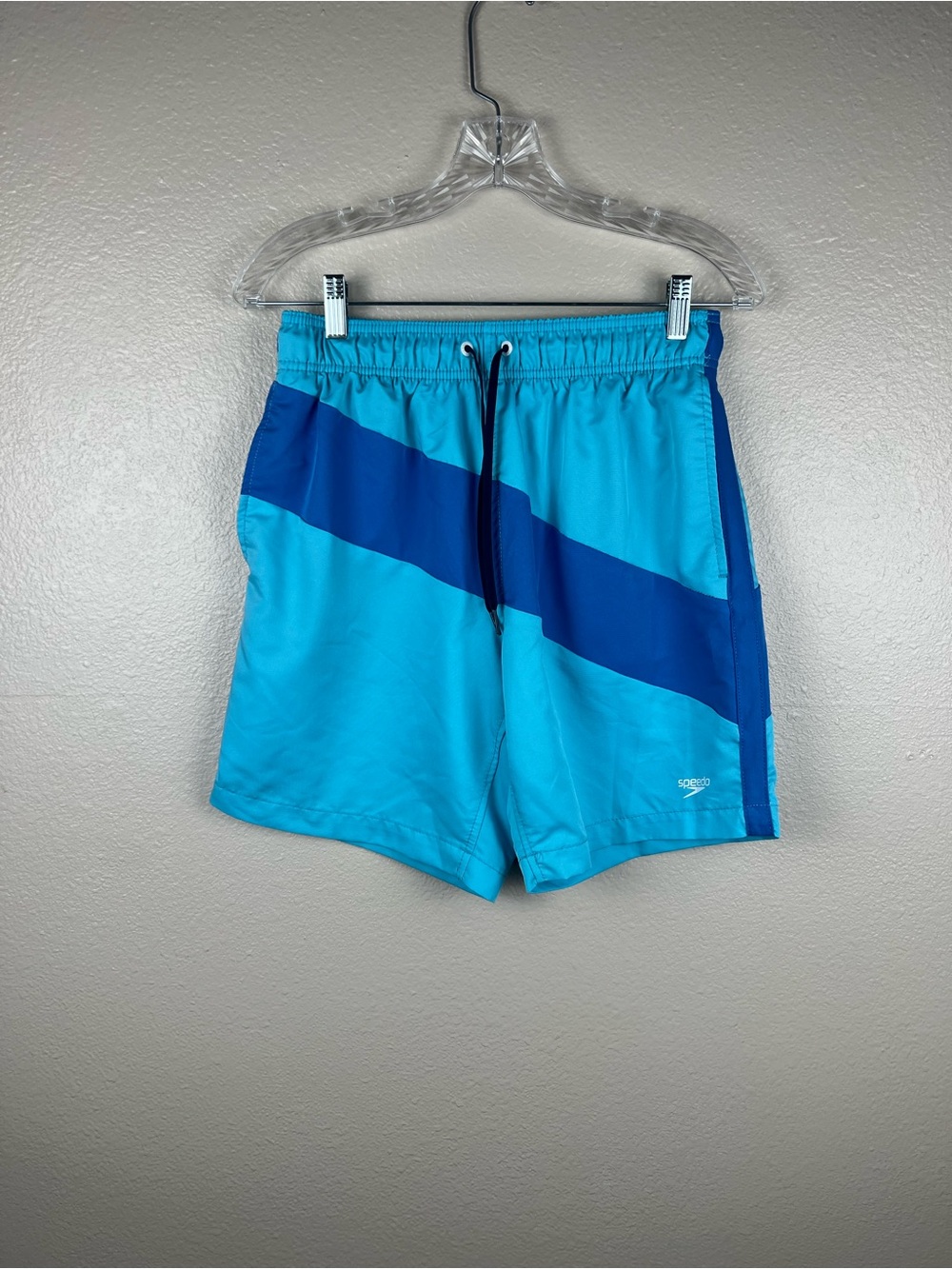 Speedo Men’s Blue Aqua Swim Trunks Size Small